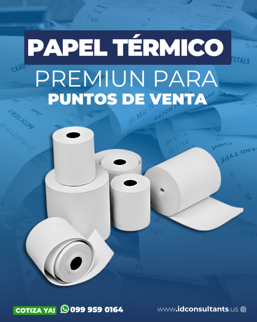Papel térmico para puntos de venta de ID CONSULTANTS