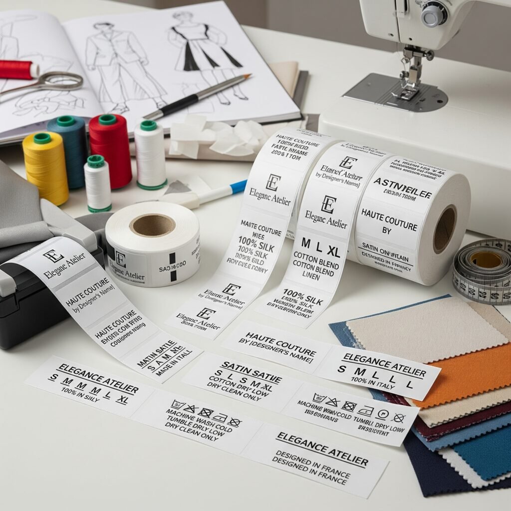 Etiquetas textiles de satín