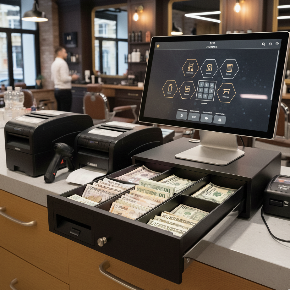 Cajón de dinero para spa, barbería y puntos de venta 