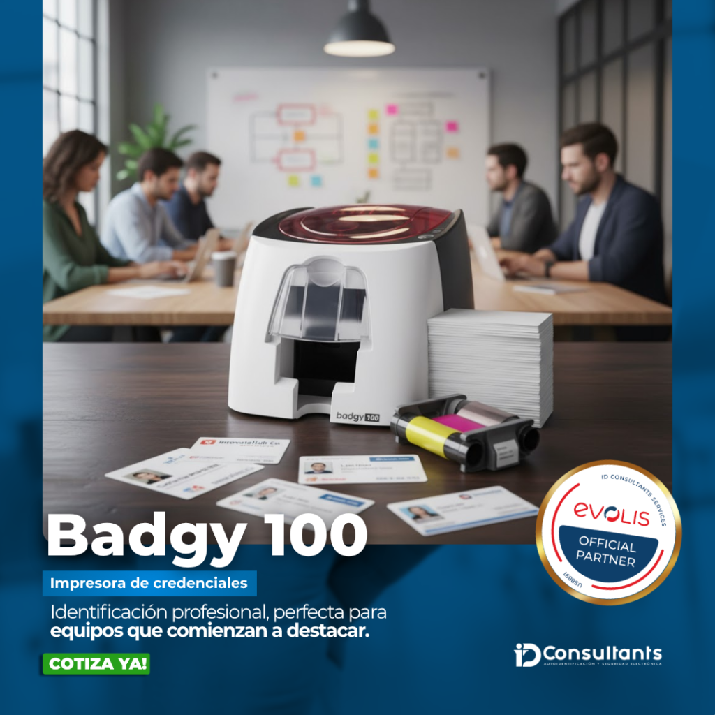 Impresora de credenciales badgy 100 id consultants partner oficial