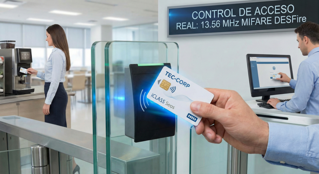 terreno del Control de Acceso Real. Las Smart Cards (con chip o RFID) son pequeñas computadoras que dialogan con tus lectores.