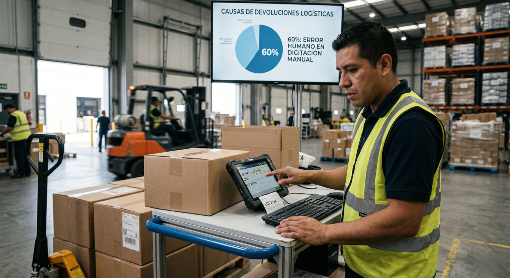 Errores de despacho: El error humano en la digitación manual de lotes es la causa del 60% de las devoluciones logísticas.