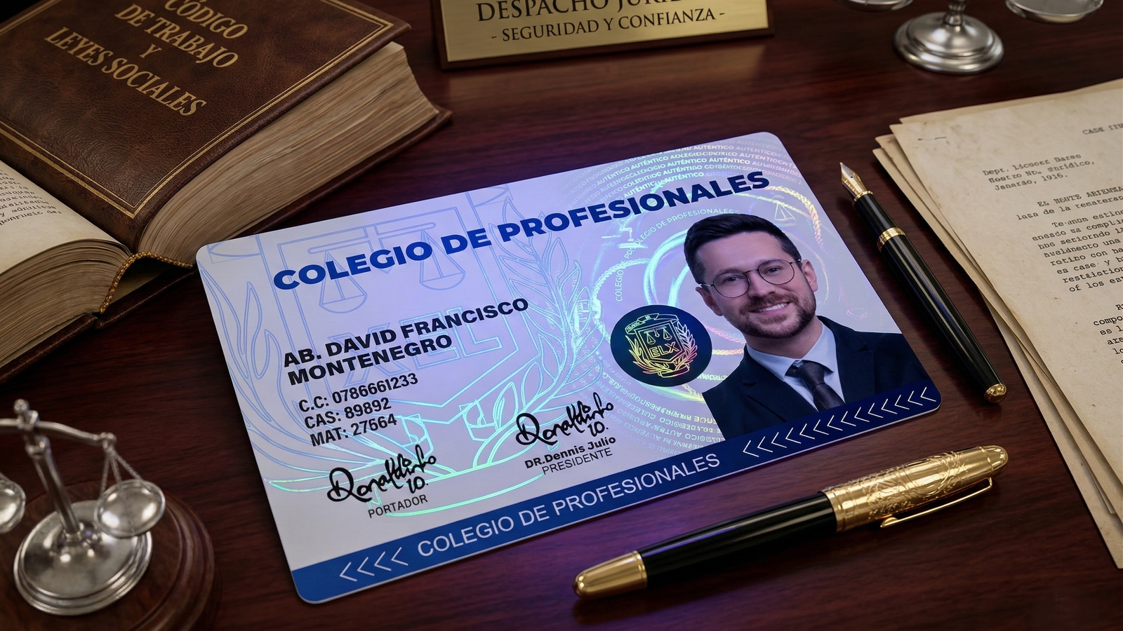 Extendiendo la vida útil de la credencial física hasta 10 años, protegiéndola contra el desgaste mecánico y la falsificación química.