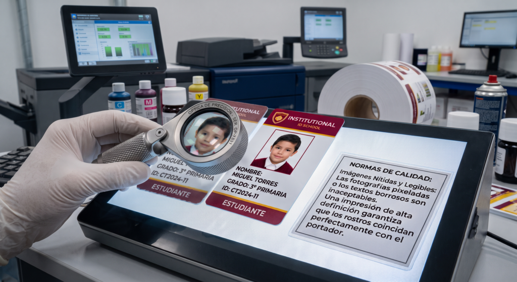 Imágenes Nítidas y Legibles: Las fotografías pixeladas o los textos borrosos son inaceptables. Una impresión de alta definición garantiza que los rostros coincidan perfectamente con el portador.
